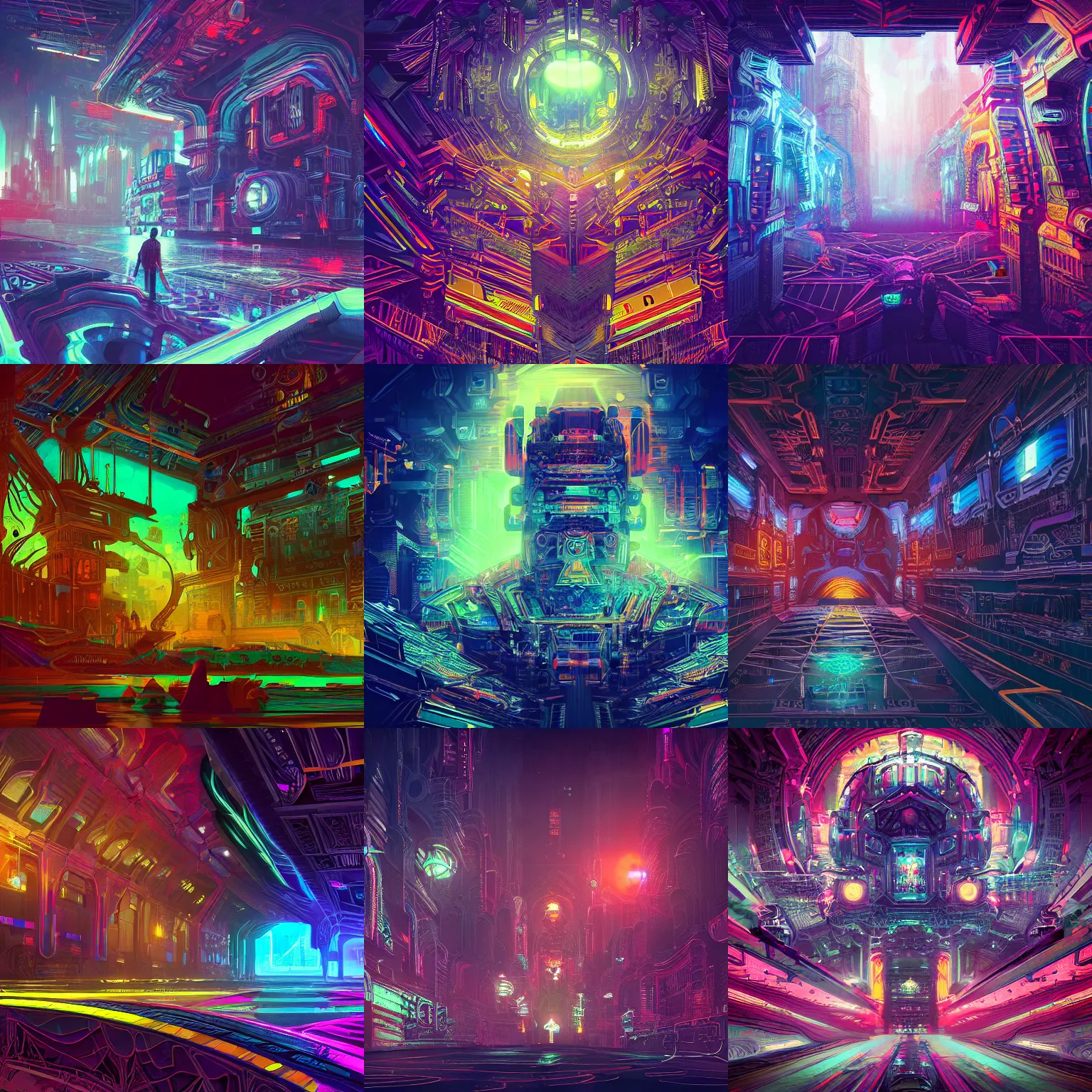 Prompt: A digital matte intricate illustration concept art of Isaac Clark inspired art and greebles + neon colors, symmetry , intricate complexity, epic composition, magical atmosphere, highly detailed, cinematic lighting + masterpiece, trending on artstation + 8k