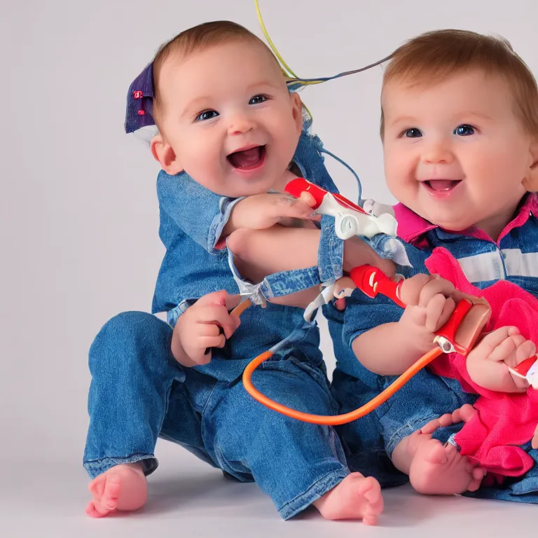 Prompt: fisher price baby's first cattle prod, product photo, studio lighting