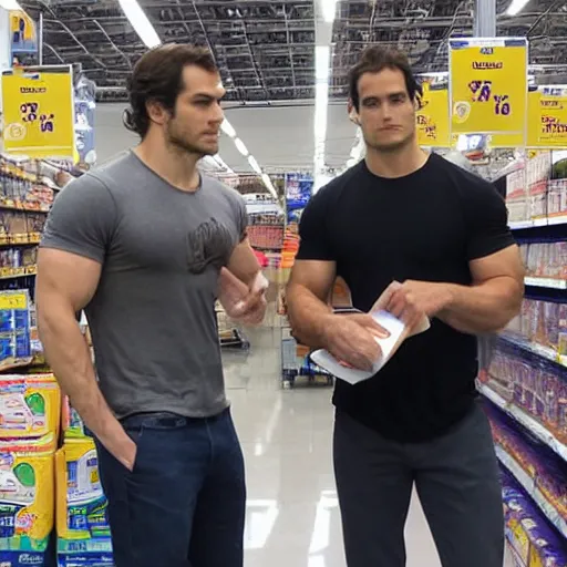 Image similar to henry cavill working at walmart