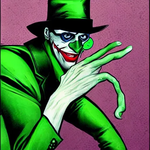 Image similar to the riddler as the joker