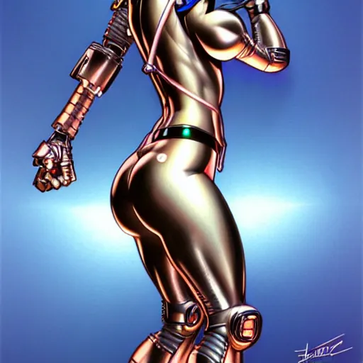 Image similar to fantasy cyborg woman, art by hajime sorayama, sharp focus, illustration, highly detailed, concept art, matte, trending on artstation,, h 6 4 0