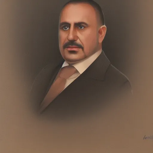 Image similar to matte portrait painting of boyko borissov