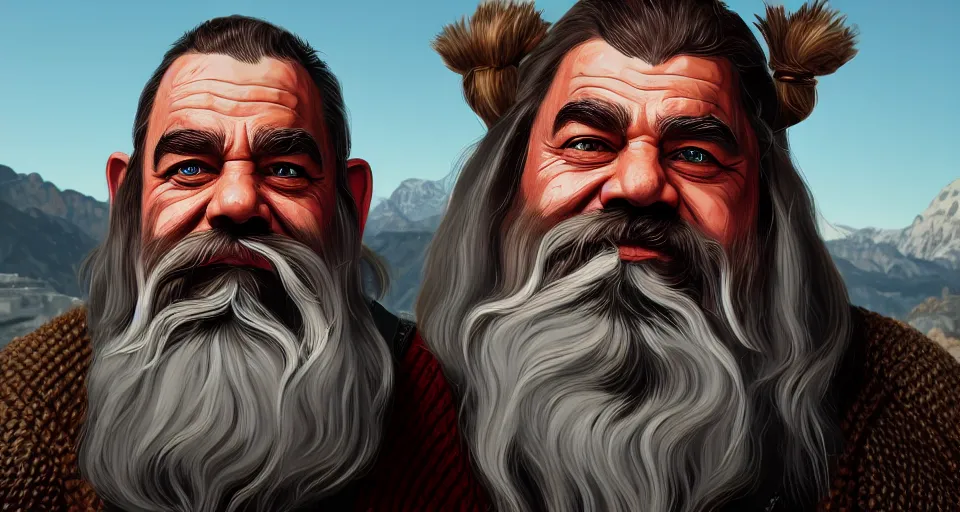 Image similar to highly detailed portrait of a dwarf with a white beard, warcaft, gta v, by aaron morse, 4 k, art, game art