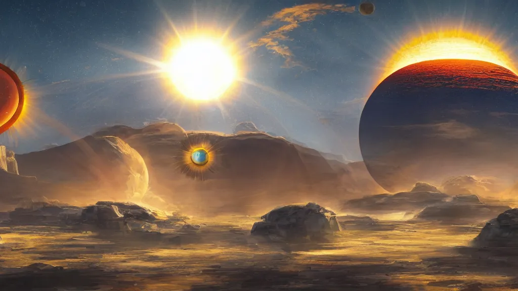 Image similar to set the controls for the heart of the sun, concept art