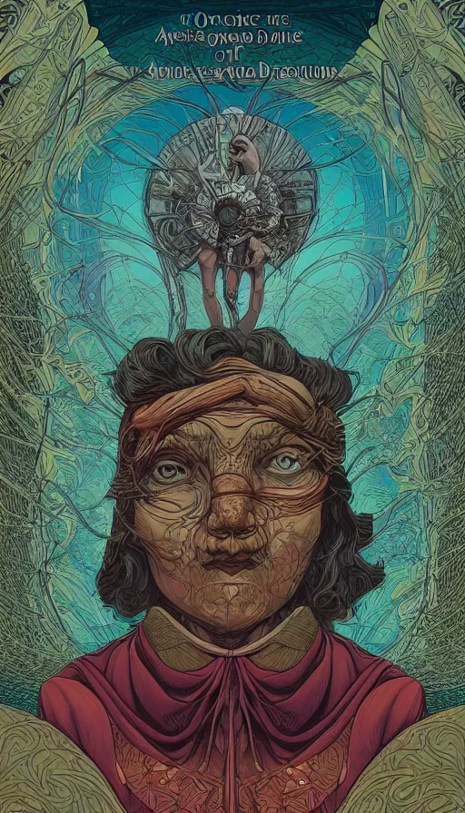 Image similar to The oracle of the ancient wisdom of dreams, italian futurism, da vinci, Dan Mumford, Josan Gonzalez