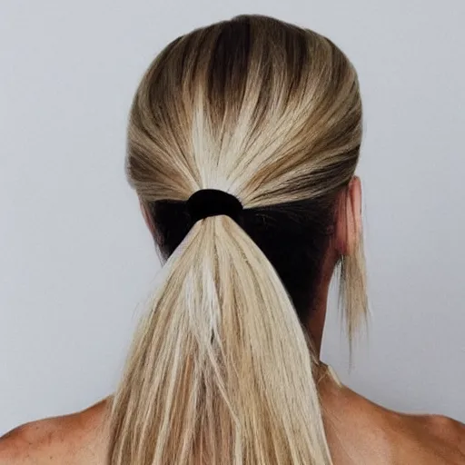 Image similar to blond hair in pony tail