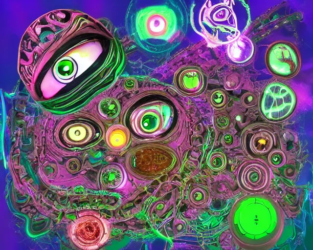 Image similar to ⛓️👁️⚗️🔮🧪🧠🐍🔆⛓️👁️⚗️🔮🧪🧠🐍🔆