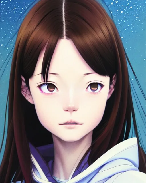 Prompt: portrait Anime as mackenzie foy from Interstellar girl, cute-fine-face, brown-black hair hazel eyes pretty face, realistically shaded, Perfect face, fine details. Anime. Interstellar, realistic shaded lighting by Ilya Kuvshinov, katsuhiro otomo, ghost-in-the-shell, magali villeneuve, artgerm, rutkowski, WLOP Jeremy Lipkin, Giuseppe Dangelico Pino, Michael Garmash, Rob Rey