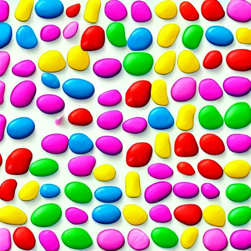 Image similar to happy marshmallow jelly beans cartoon art