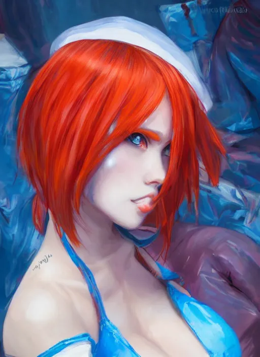 Image similar to jenna lynn meowri as asuka, incredibly detailed face, true anatomy, art by wlop