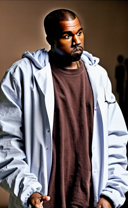 Image similar to kanye west cast as doctor in the doctor who bbc series