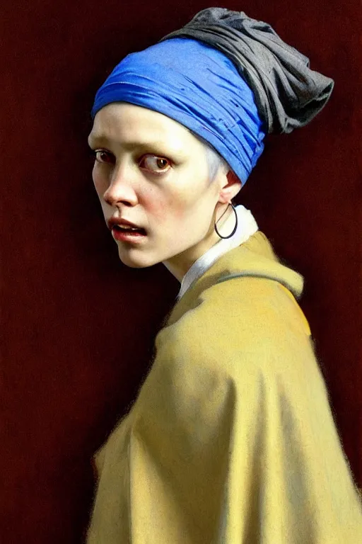 Image similar to full character portrait half life character not the girl with the pearl earring character design, painting by gaston bussiere, katsuya terada, nc wyeth, greg rutkowski, craig mullins, vermeer, frank frazetta, mucha, tom of finland, trending on artstation, jeffery catherine jones