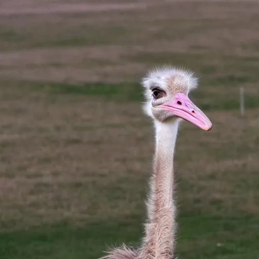 Prompt: ostrich giving a ted talk