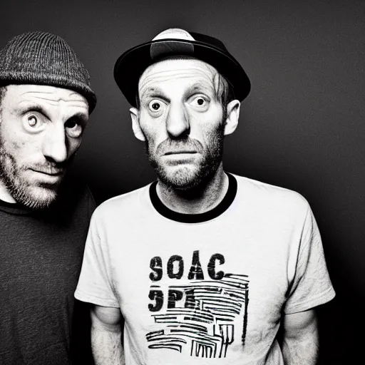 Prompt: sleaford mods in space