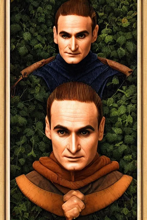 Image similar to ultra realistic pelegolas face portrait in the style of grant wood
