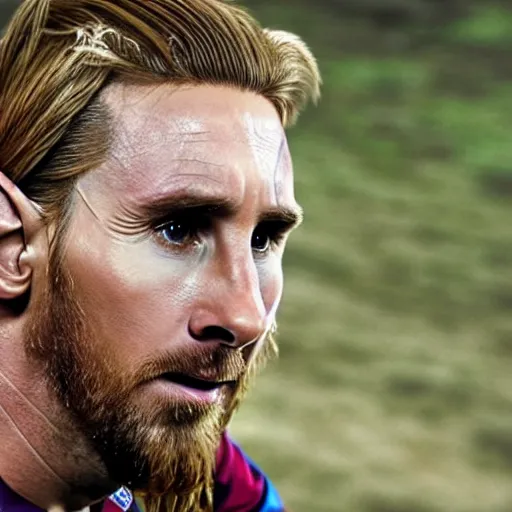 Prompt: messi as legolas in lord of the rings movie, hyper detailed, 8 k