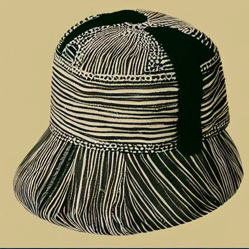 Image similar to a hat like an onion designed by coco chanel