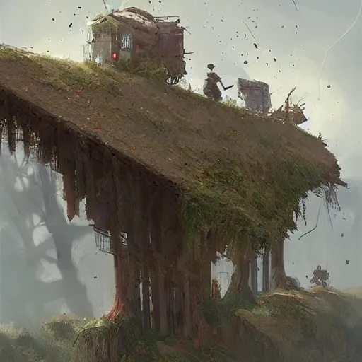 Prompt: 🌳🤖🏘️, Greg rutkowski, Trending artstation, cinematográfica, digital Art