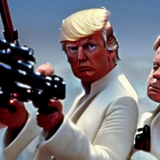 Prompt: donald trump in star wars a new hope cinematic