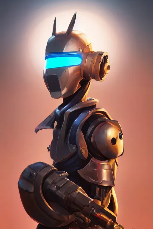 Image similar to epic mask helmet robot ninja portrait stylized as fornite style game design fanart by concept artist gervasio canda, behance hd by jesper ejsing, by rhads, makoto shinkai and lois van baarle, ilya kuvshinov, rossdraws global illumination radiating a glowing aura global illumination ray tracing hdr render in unreal engine 5