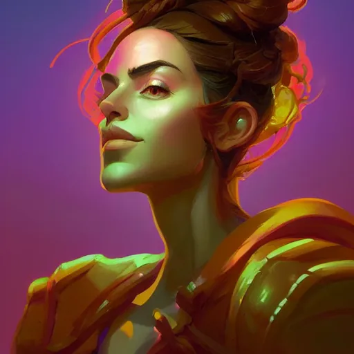 Image similar to portrait of a beautiful woman, maya ali mage, gloomhaven, dynamic lighting, gaudy colors, octane render aesthetic, matte painting concept art, official fanart behance hd artstation by jesper ejsing, by rhads and makoto shinkai and lois van baarle and ilya kuvshinov and rossdraws