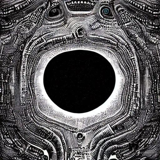 Prompt: thousands of creepy all-seeing eyes in a black void staring directly into your soul high quality texture depth lovecraftian trending on artstation
