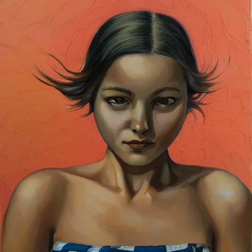 Prompt: photo of young woman by aaron jasinski