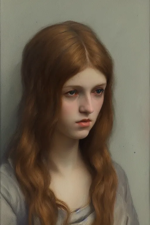 Prompt: poor girl, painting by rossetti detailed art, artstation