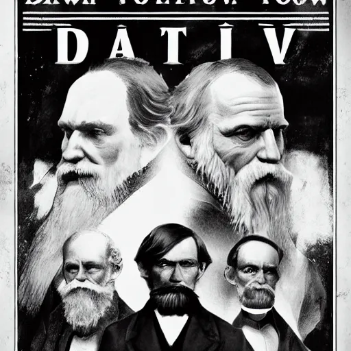 Prompt: battle of darwin vs tolstoy, ufc style poster. symmetry, awesome exposition, very detailed, highly accurate, professional lighting diffracted lightrays, 8 k, sense of awe