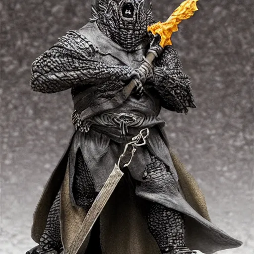 Image similar to 80mm resin figurine of gothmog fromlord of the rings return of the king (2003), scary, tilt shift, award winning, highly textured, very detailed!, dramatic