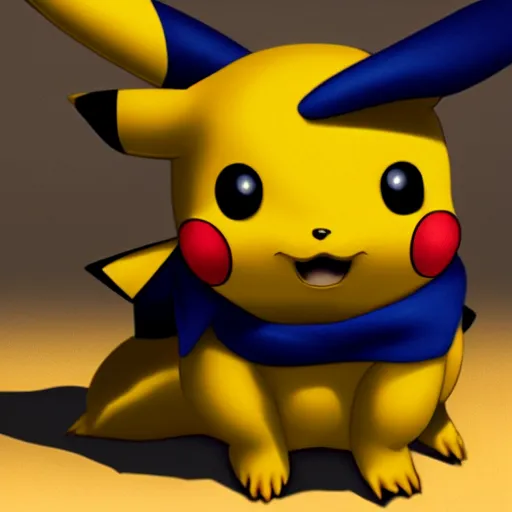 Image similar to photorealistic pikachu