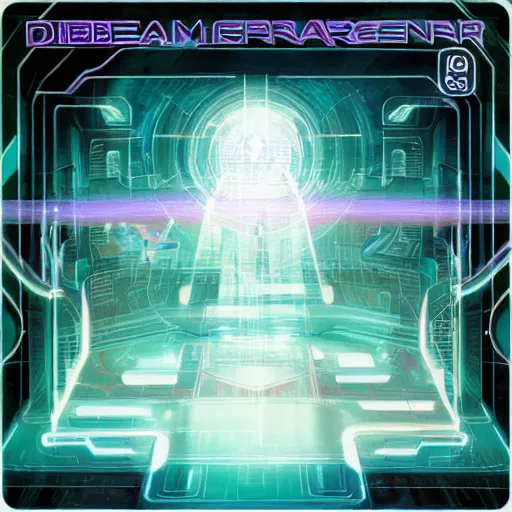 Prompt: Dreamlike cyberspace, android netrunner