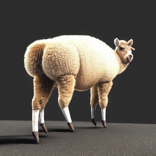 Prompt: kanye west alpaca hybrid, octane render, 4k