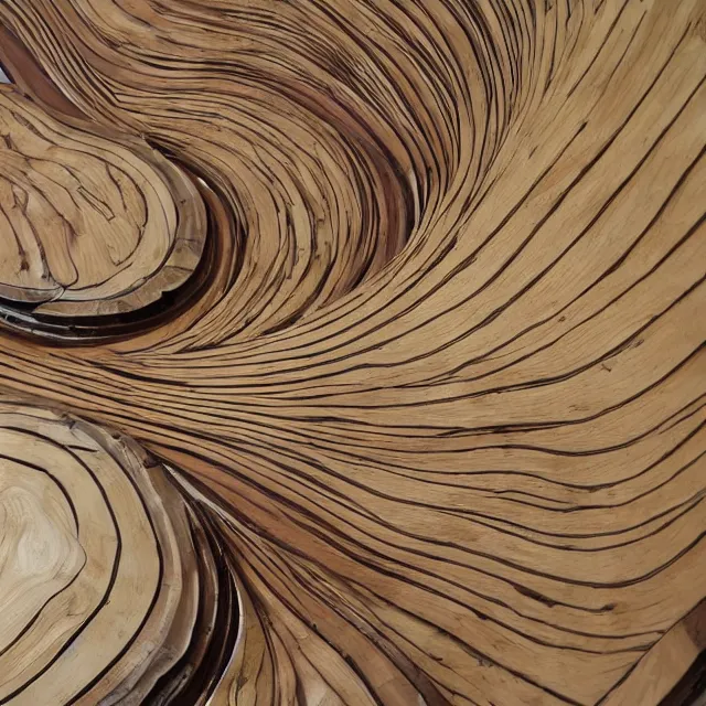 Image similar to floating wood, curves, art atation