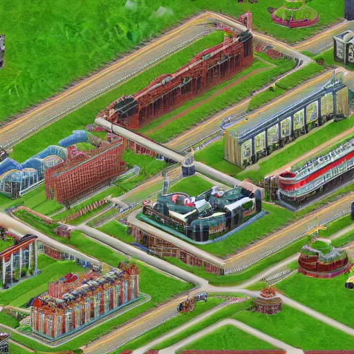 Image similar to openttd remasted in HD photoreal