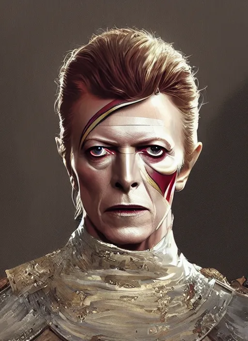 Prompt: david bowie as medieval prince, intricate, elegant, highly detailed, digital painting, artstation, concept art, smooth, sharp focus, illustration, game of thrones, art by greg rutkowski and alphonse mucha and aleksi briclot