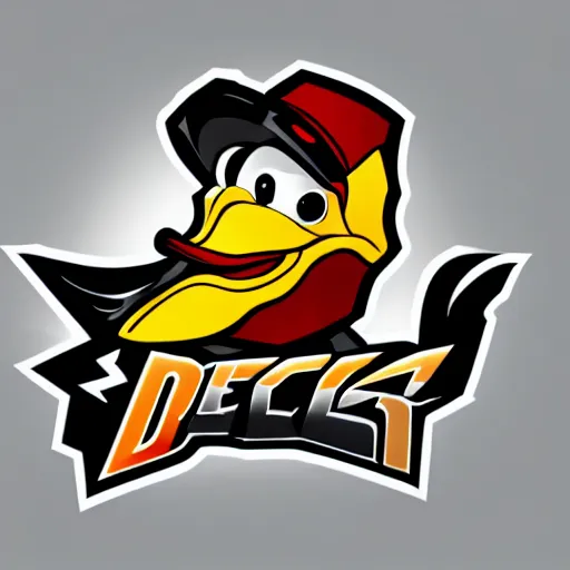 Prompt: An eSports logo of a duck, white background, high quality,