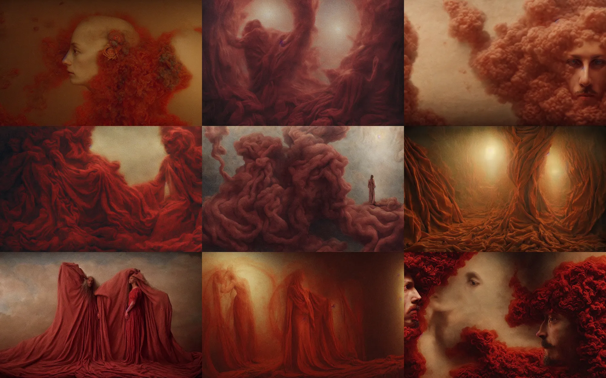 Prompt: detailed by agostino arrivabene, memory of dystopia in scarlet, masterpiece 8 k resolution