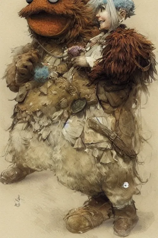 Image similar to ( ( ( ( ( cookie monster. muted colors. ) ) ) ) ) by jean - baptiste monge!!!!!!!!!!!!!!!!!!!!!!!!!!!