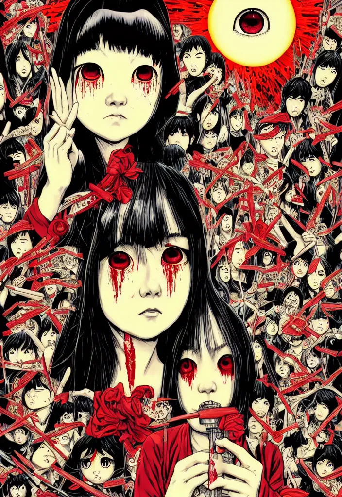 JUNJI ITO - SAD JAPANESE ANIME AESTHETIC Poster