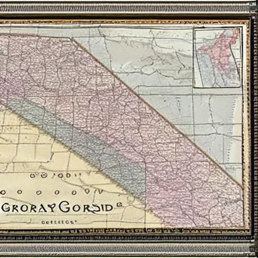 Prompt: map of georgia, usa