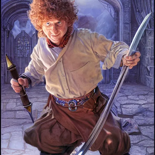 Image similar to Bilbo Baggins by Mark Brooks, Donato Giancola, Victor Nizovtsev, Scarlett Hooft, Graafland, Chris Moore