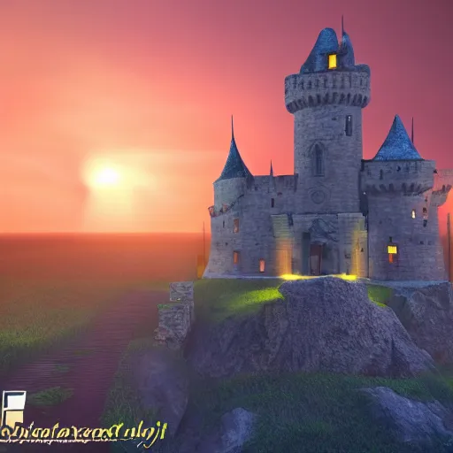 Prompt: castle at sunset, cinematic, dramatic, realistic, volumetric lighting