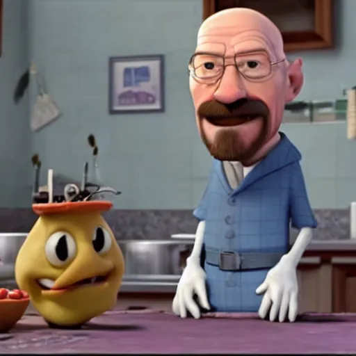 Prompt: Walter White in Pixar's ratatouille