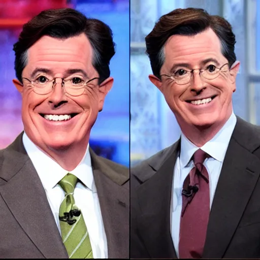 Image similar to stephen colbert in lord of the rings