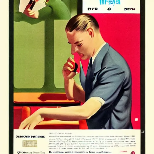 Image similar to 1 9 5 0's iphone advertisement, digital art