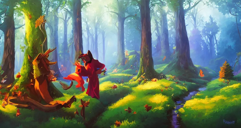 Image similar to Enchanted and magic forest, by RHADS