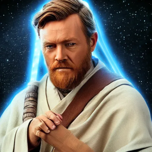 Image similar to obi wan kenobi, 4 k realistic photo