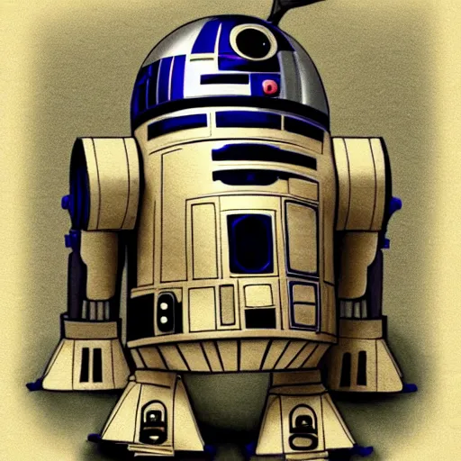 Image similar to a steampunk robot ( ( ( r 2 d 2 ) ) )