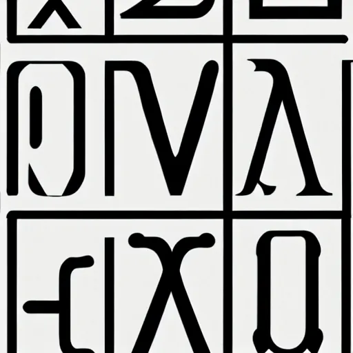 Image similar to the alphabet!! typography, high contrast, front and back, layers, helvetica, in the bauhaus style